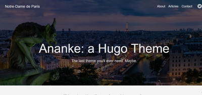 Sitio web con el tema *Ananke*