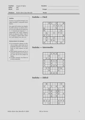 Ejemplo de ficha para el juego *Sudoku*.