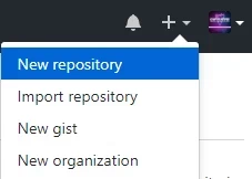 Creación de un nuevo repositorio en GitHub.