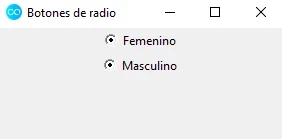 Primer contacto con la clase radiobutton