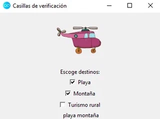Primer contacto la clase checkbutton