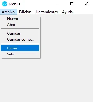 Primer contacto con la clase menu