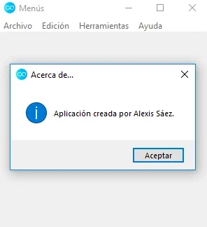 Primera ventana emergente