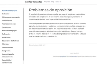 Página de presentación del proyecto Problemas (Oposición)