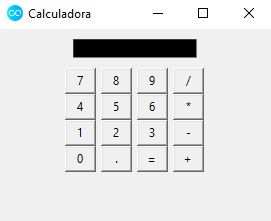 Interfaz gráfica de la calculadora.