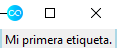 Primer contacto con la clase `Label`.