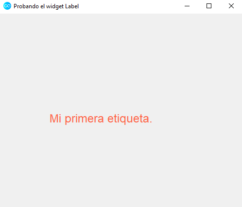 Probando opciones adicionales para `Label`.